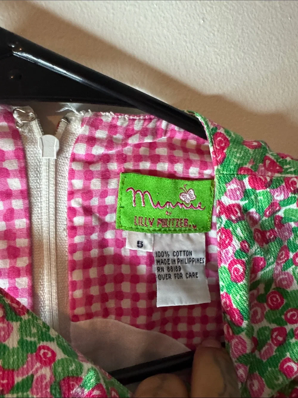 Lilly Pulitzer Girls Sleeveless Floral Shift Dress in Pink & Green